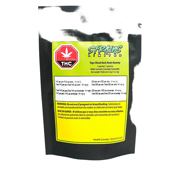 Strains Limited - Tiger Blood Hash Rosin Gummy