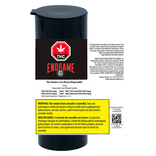 Endgame - The Heater Live Resin Disposable Vape