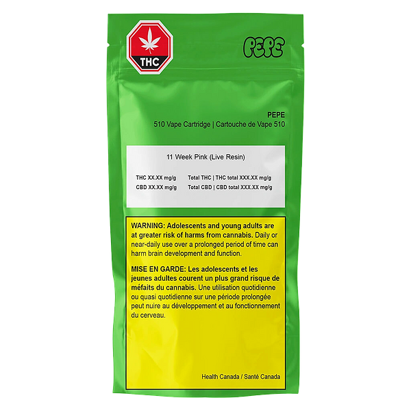 Pepe - 11 Week Pink (Live Resin) 510 Thread Cartridge