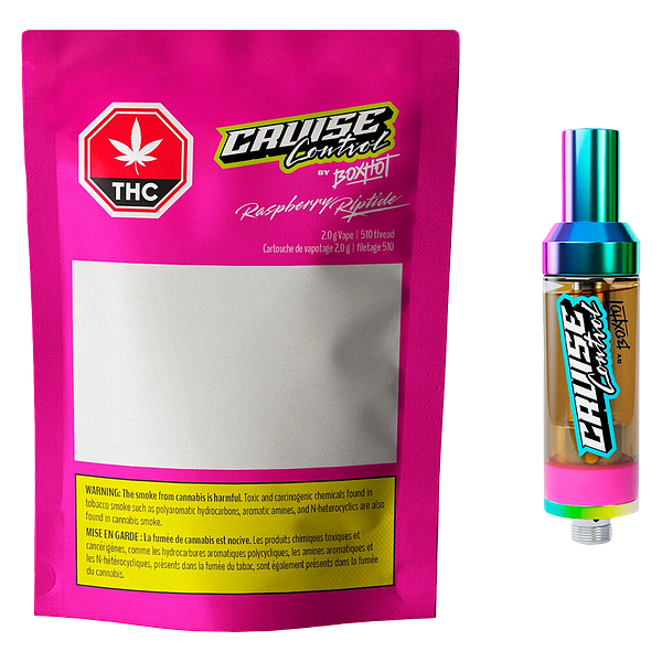 BOXHOT Cruise Control - Raspberry Riptide THC + CBD 510 Thread Cartridge