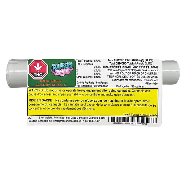 Puff Paradise - Magik Dragon Glass Tip Pre Roll