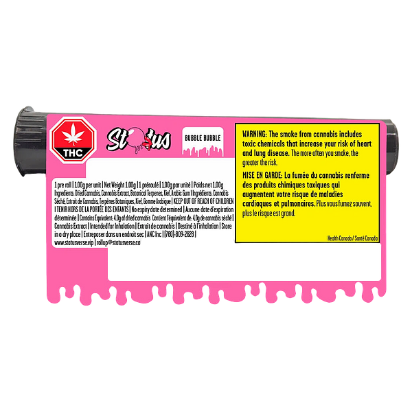 Status - Bubble Bubble Liquid Diamond Infused Kief Coated Blunt