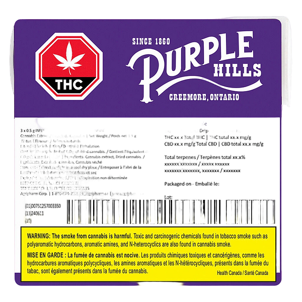 Purple Hills - Creemore Royale Liquid Diamond Drip Infused Pre-Roll