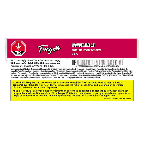 Fuego - Wondermelon Distillate Infused Pre-Roll