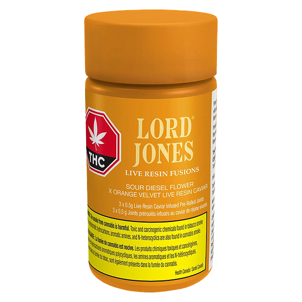 Lord Jones - Sour Diesel X Orange Velvet Live Resin Fusions Infused Pre-Roll