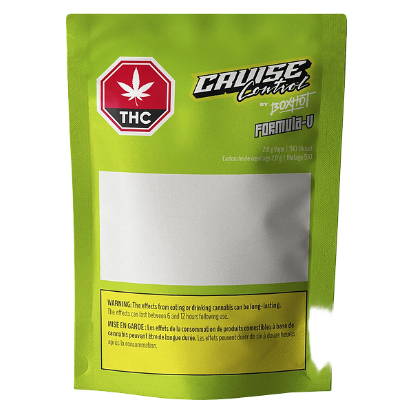 BOXHOT Cruise Control - Formula-v THCv + THC + CBD 510 Thread Cartridge