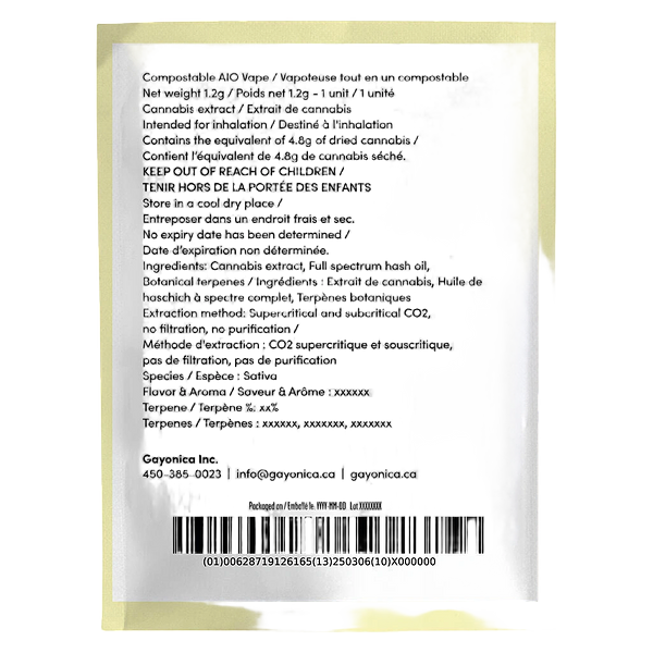 Jublee Extracts - Bright Mind - CBG Broad Spectrum Sweet Citrus AIO Disposable Vape