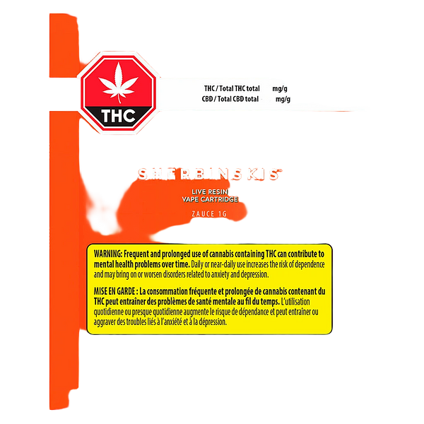 Sherbinskis - Zauce Pure Live Resin 510 Thread Cartridge