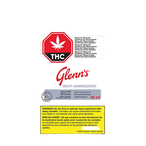 Glenn's - No.14 Multi Cannabinoid THC/CBG Gummies-green Apple