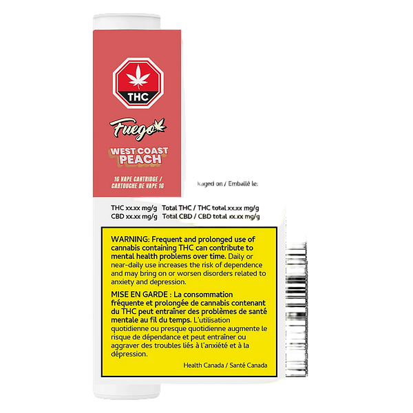 Fuego - West Coast Peach 510 Thread Cartridge