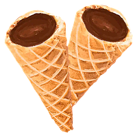 A-HA! - Caramel Chocolate Live Rosin Waffle Cones