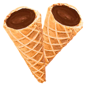 A-HA! - Caramel Chocolate Live Rosin Waffle Cones