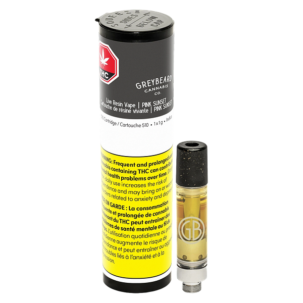 Greybeard -  Pink Sunset Pure Live Resin 510 Thread Cartridge