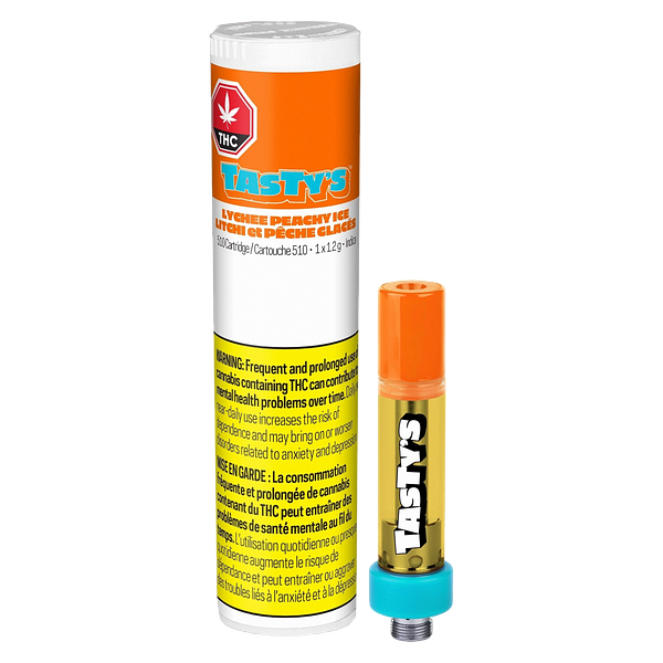 Tasty's - Lychee Peachy Ice Liquid Diamond 510 Thread Cartridge