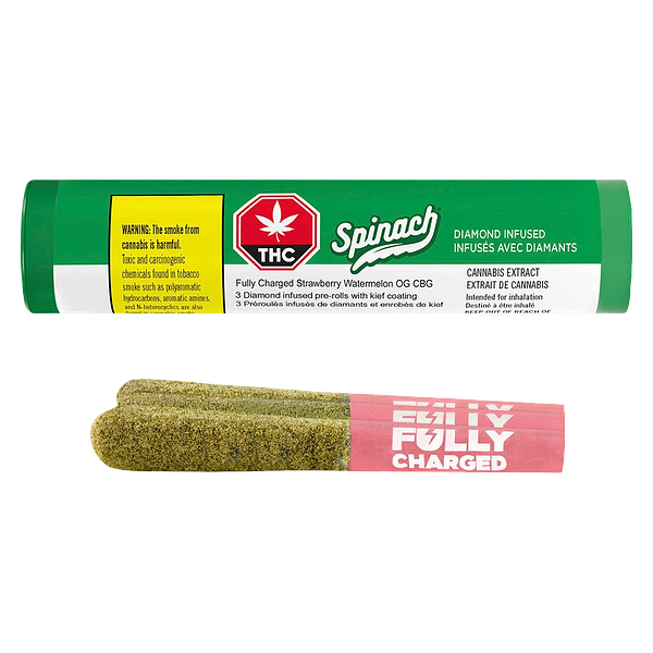 Spinach - Fully Charged Strawberry Watermelon Og Cbg Infused Pre Roll