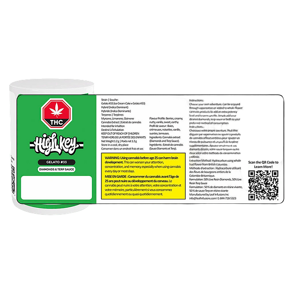 High Key - Gelato #33 Diamonds & Terp Sauce