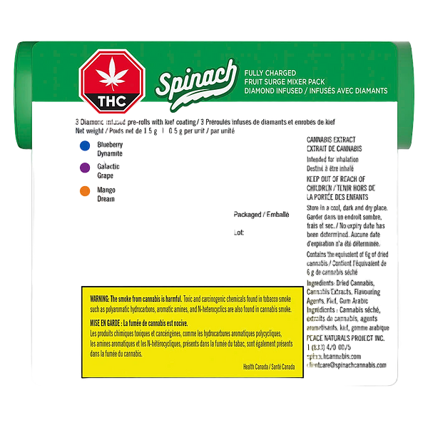 Spinach - Fully Charged Fruit Surge Mixer Pack Infused Pre-Roll