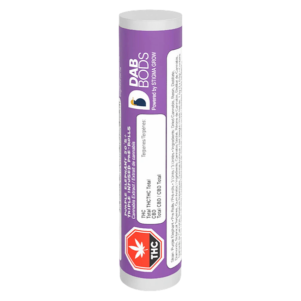 Dab Bods - Purple Elephant 50’s+ Triple Infused Pre-Roll