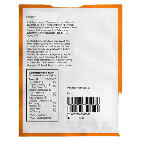 SHRED'EMS - Mango Lime Max10 Gummie