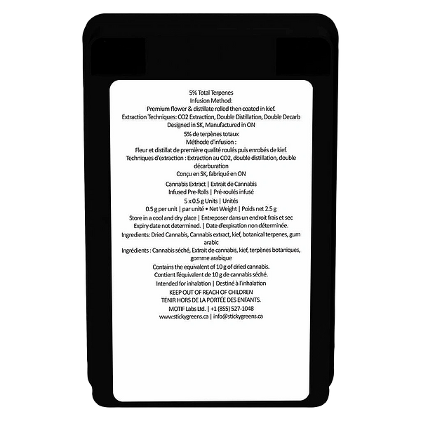 Sticky Greens - Five Of Diamonds Liquid Diamond Double Infused Pre Roll