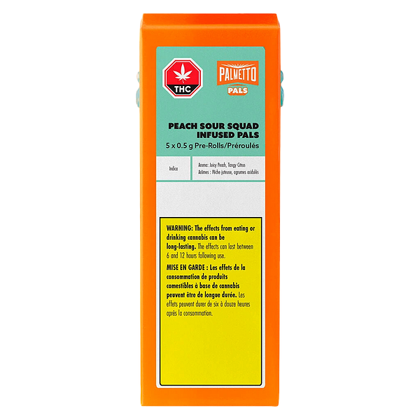 Palmetto - Peach Sour Squad Infused Pals Pre Roll