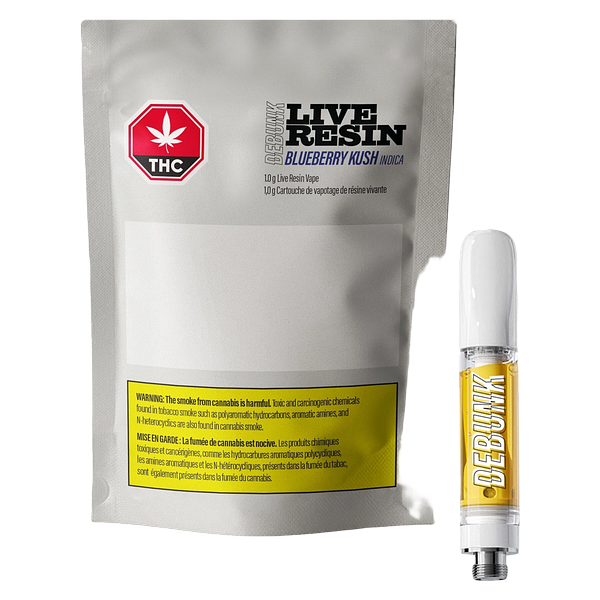 DEBUNK - Blueberry Kush Live Resin 510 Thread Cartridge