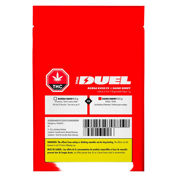 Versus - Duel Bubba Kush Fs vs Dank Berry 2-in-1 Disposable Vape
