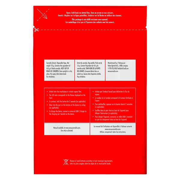 Versus - Duel Bubba Kush Fs vs Dank Berry 2-in-1 Disposable Vape