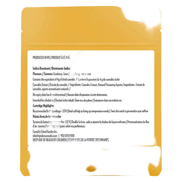 Riptides - Lime Cranfusion 510 Thread Cartridge