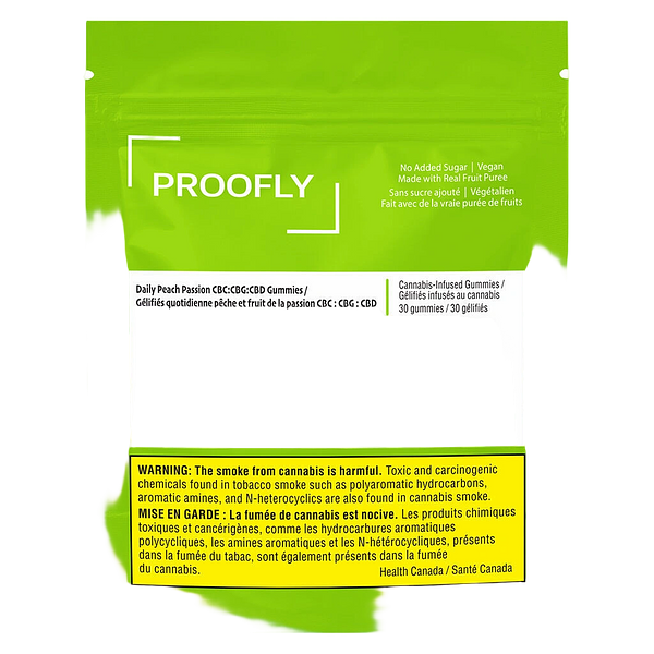 Proofly - Daily Peach Passion CBC:CBG:CBD Gummies