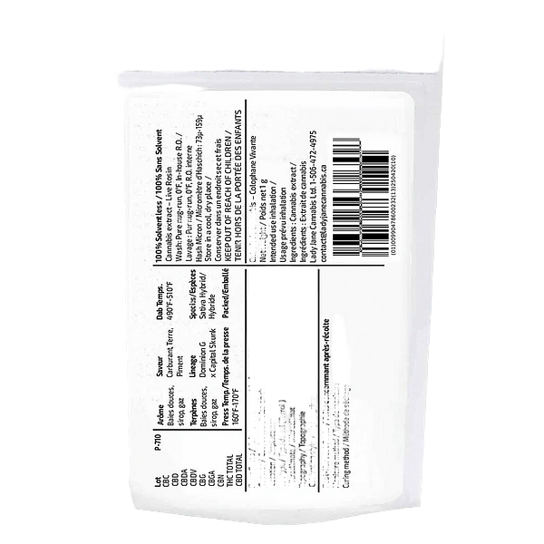 Sauce Rosin Labs - Signature Live Rosin Frosted Fruit Cake 73µ-159µ
