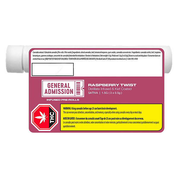 General Admission - Raspberry Twist Infused Pre-Roll