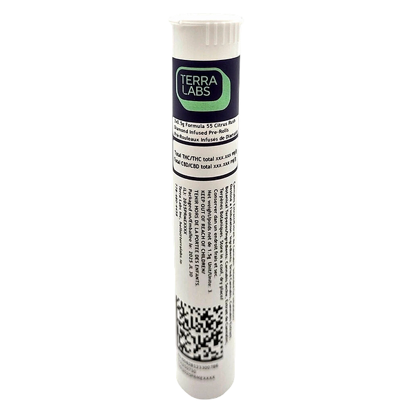 Terra Labs - Formula 55 Citrus Rush Diamond Infused Pre-Roll
