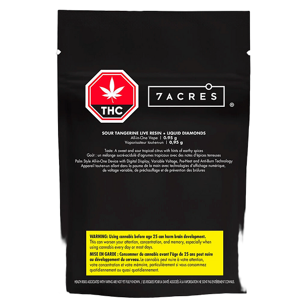 7ACRES - Sour Tangerine Live Resin + Liquid Diamonds AIO