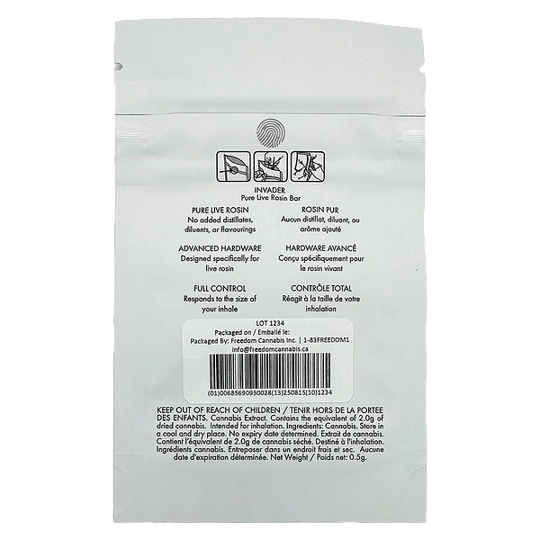 INVADER - Pure Live Rosin Bar Disposable Vape