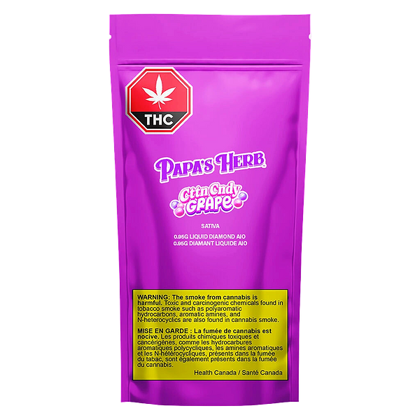 Papa's Herb - CttnCndy Grape Liquid Diamond AIO