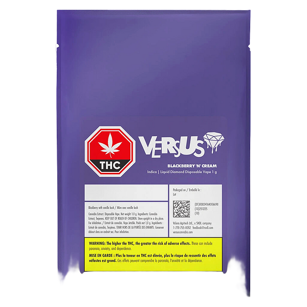 Versus - Versus Blackberry 'n' Cream Liquid Diamond Disposable Vape