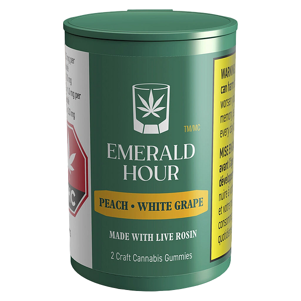 Emerald Hour - Live Rosin Gummies - Peach White Grape