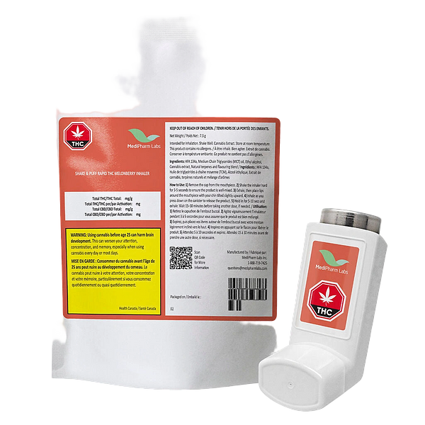 MediPharm Labs - Shake & Puff Rapid THC MelonBerry Inhaler
