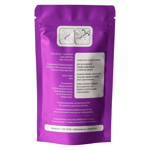 BOXHOT 1000 - Grape Smuggler 510 Thread Cartridge