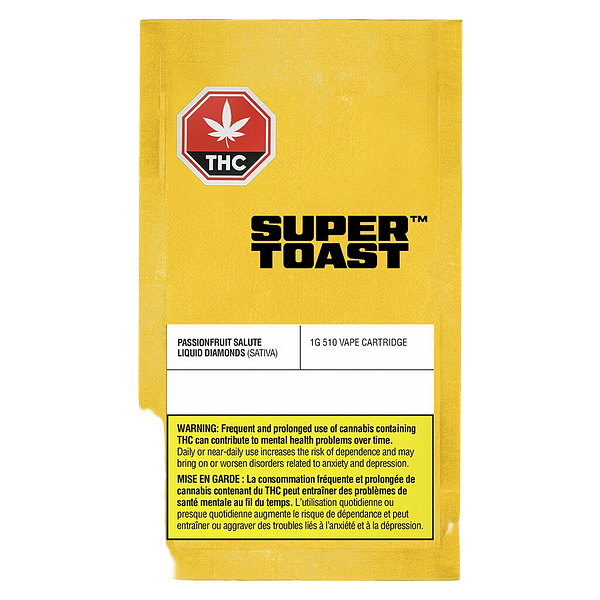 Super Toast - Passionfruit Salute Liquid Diamonds 510 Thread Cartridge