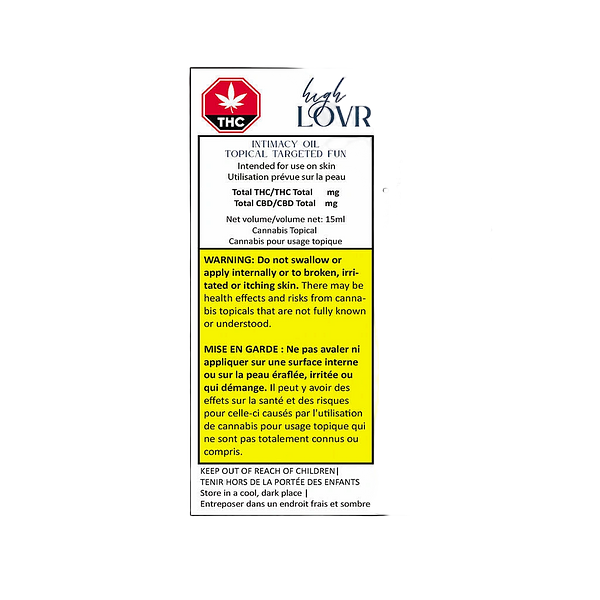 high LOVR - Intimacy Oil – Topical Targeted Fun
