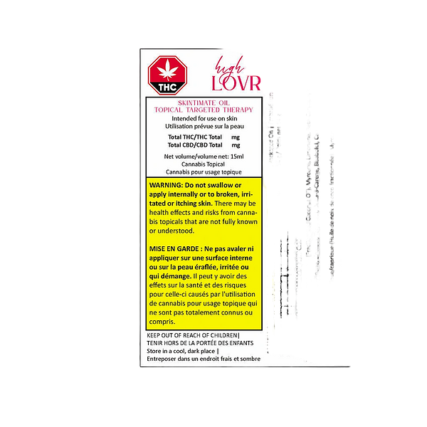 high LOVR - Skintimate Oil – Topical Targeted Therapy