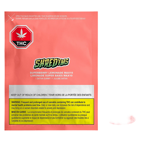SHRED'EMS - Superberry Lemonade MAX 10 THC Gummy