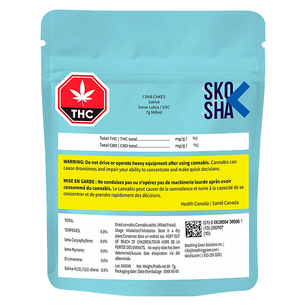 Skosha - Crab Cakes Premium Milled Flower