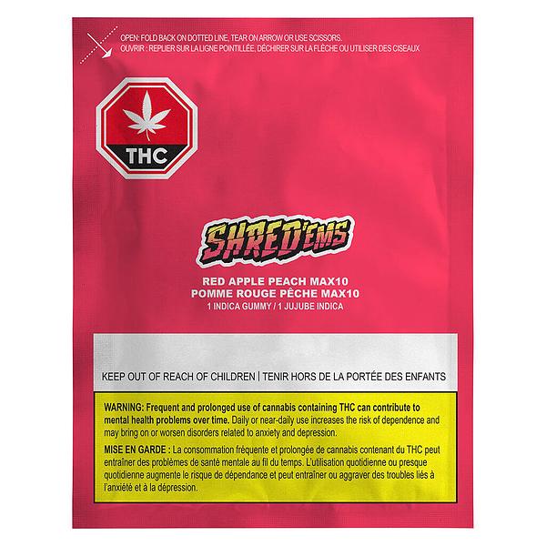 SHRED'EMS - Red Apple Peach Max10 THC Gummies image 2