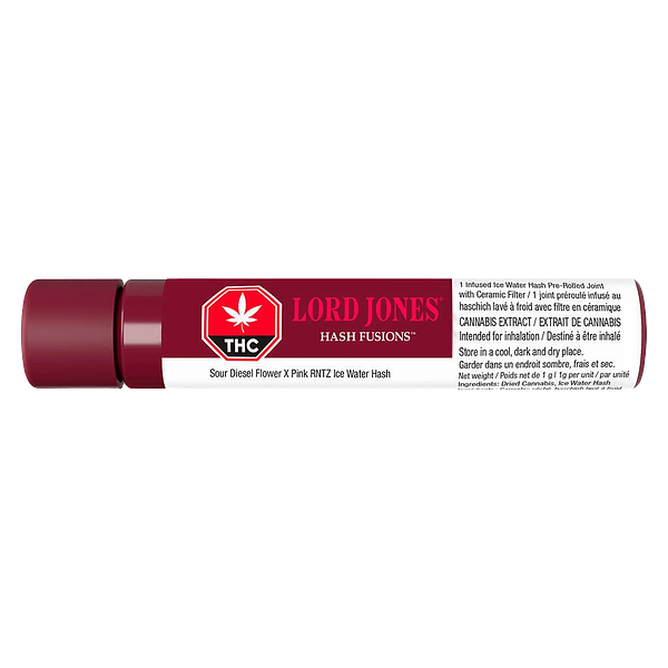 Lord Jones - Hash Fusions - Sour Diesel x Pink RNTZ Infused Pre-Roll
