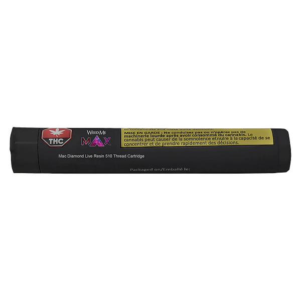 Weed Me Max - Mac Diamond Live Resin 510 Thread Cartridge