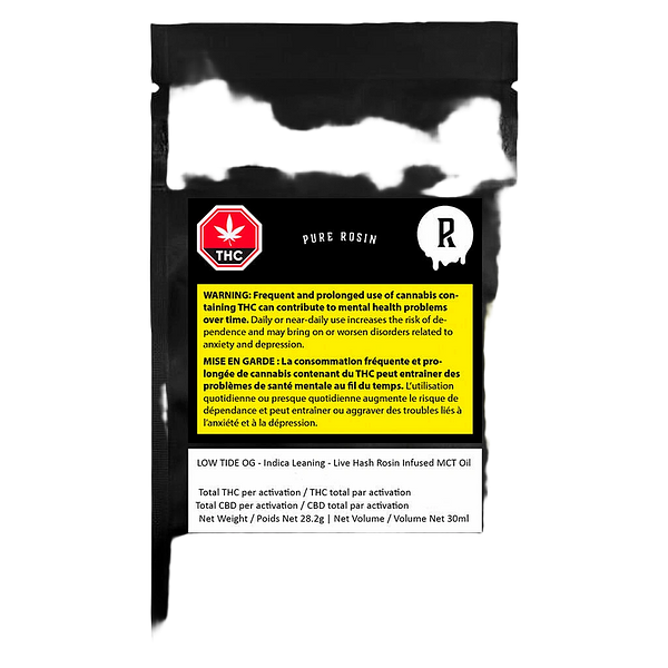 Pure Rosin - LOW TIDE OG – Pure Live Hash Rosin MCT Oil - Indica