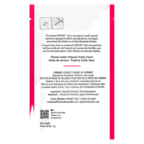 Spinach - Pufferz - Tropical AF All-in-One Liquid Diamonds Vape